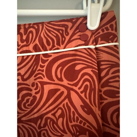 Patagonia Button Out Boardie Wrap Skirt Orange Red Snap Button Womens 10 - Picture 3 of 6